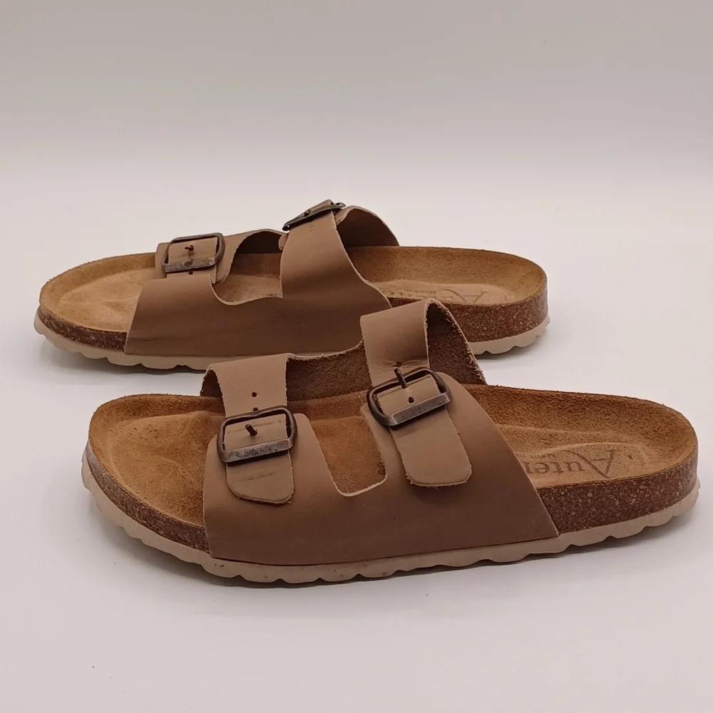 Autenti Leather Sandals w/ Double Straps - Picture 6 of 10